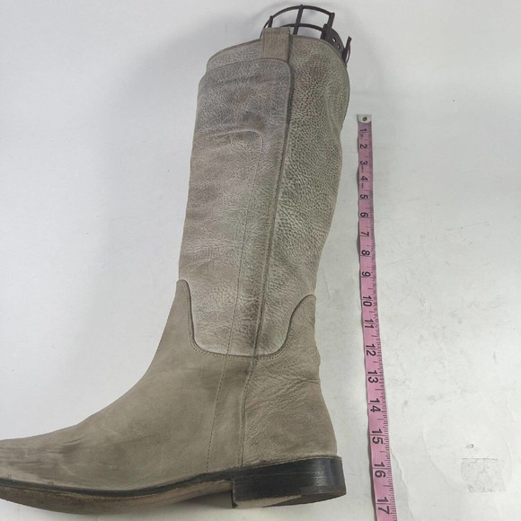 Frye Women's Paige Tall Leather Riding boots US 7.5 Beige Leather Knee-High Boot - Picture 12 of 16